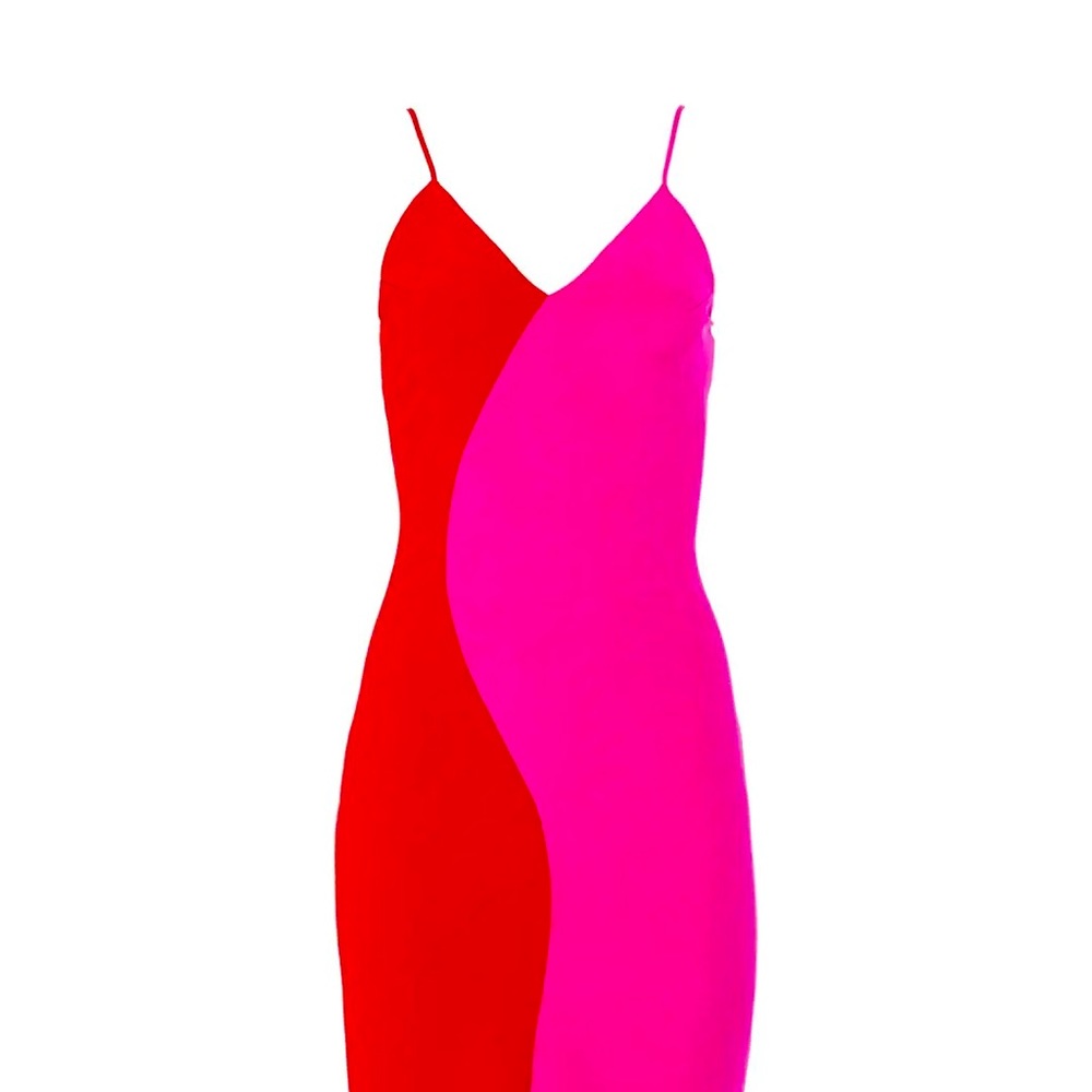 Christian Siriano two-tone dress